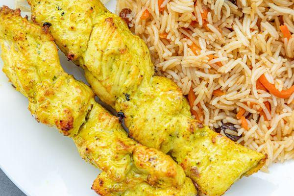 Chicken Kabab with Brown Rice