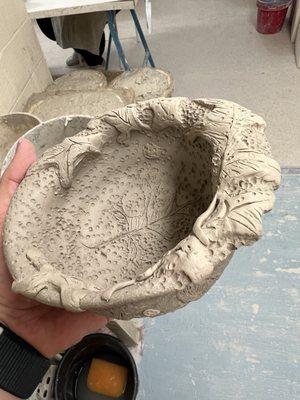 My leaf bowl, did this on the second class.