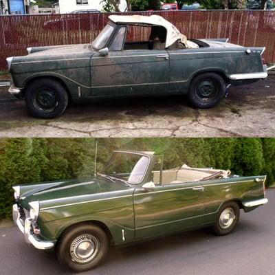 Triumph Herald- before & after