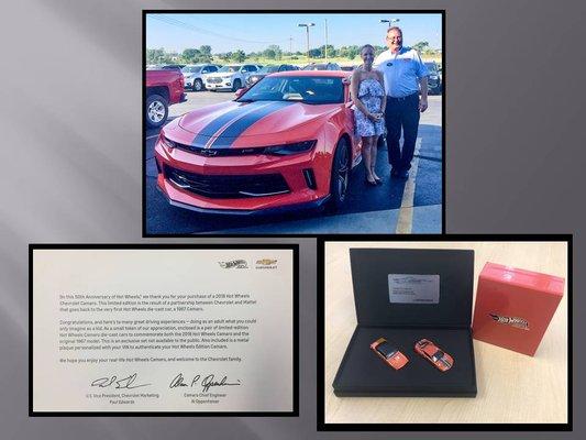 When Patricia bought the GORGEOUS Hot Wheels Camaro, even we didn't realize that she would be getting a surprise in the mail from GM!