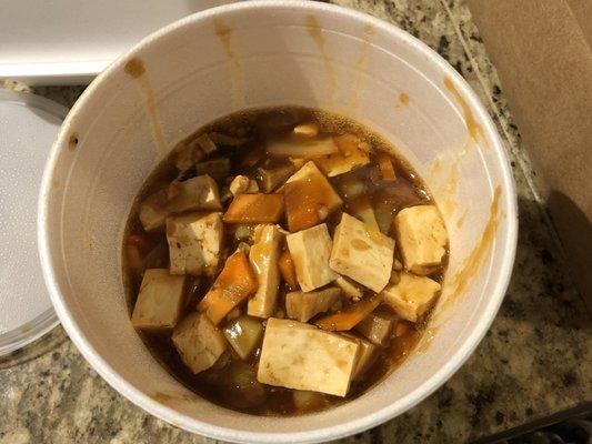 Ma-Po Tofu Pork (takeout)