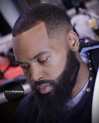 Drop fade with beard shape up