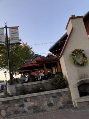 View of raised patio