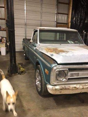 LS swapped this C10 with a custom built wiring harness, made all the old gadgets work, and got him road worthy.