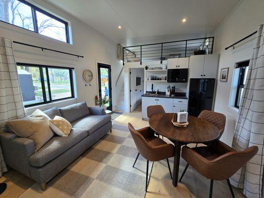 Interior View of Glamping Cabin