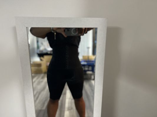 Compression waist training shorts!