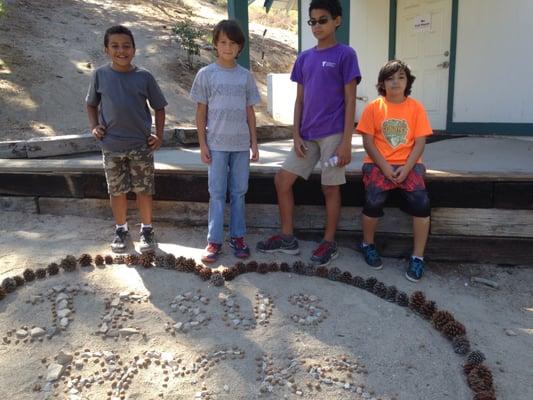 Our group of young guys at Camp Cedar Crest commemorating some great times had together at their first Kid's Camp!!