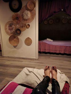 Foot massage 1 hr $40. It's such a cute spa 3/16/24