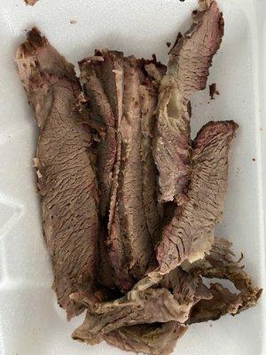 Loose cut brisket