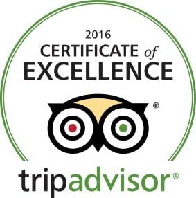 We have an "Award of Excellence" with Tripadvisor!