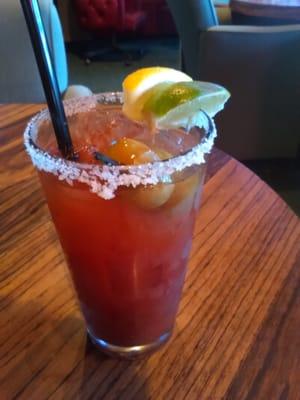 Actually this Bloody Mary is pretty GOOD! funny part she asked me for here or togo? I didn't know how to answer, haha!