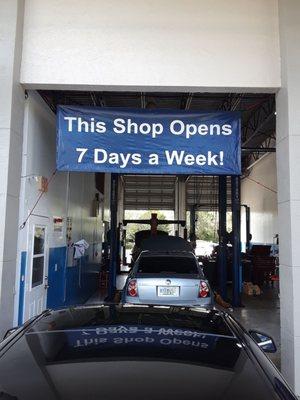 Bill Tyson's auto Royal Palm. Open 7 days a week!