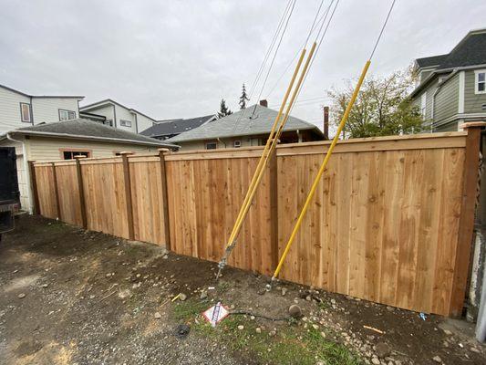 Estate cedar fence