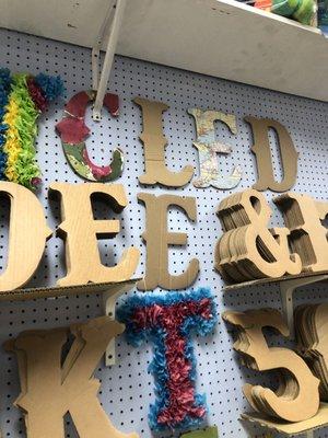 Large cut letters great for celebrations!