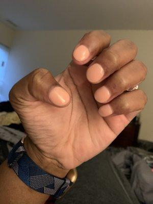 Dip Manicure on natural nail