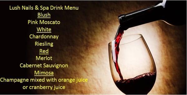 Serving wine...drink menu!