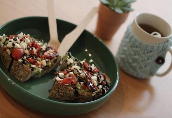 Healthy lunch options at Harper's Cafe