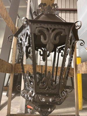 Refurbished antique light.