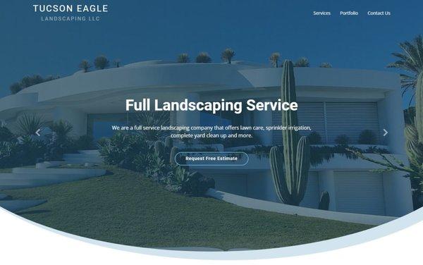 Tucson Eagle Landscaping web design by IntelAtlas