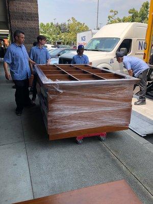 Our awesome crew shrink-wraps furniture to guarantee it'll be moved safely without any scratches or damages!