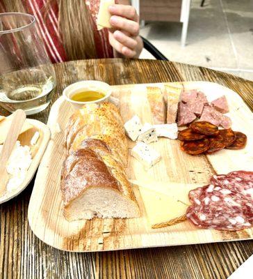 Charcuterie, wine and a dog-friendly patio! Yes, please!