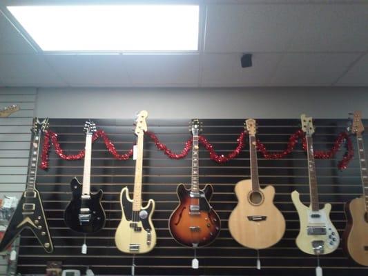 beautiful collection of new and unique guitars and musical equipment.