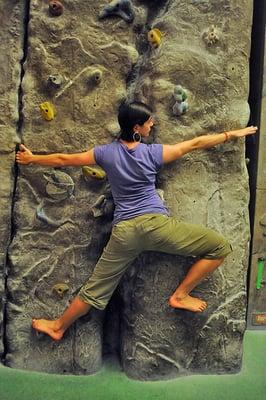 Free yoga clinics every Thursday night at MPHC Climbing Gym.