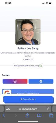 Dr Lee Sang excellent service for pain relief and return of mobility to my troubled areas.