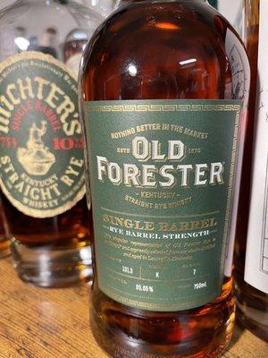 Old Forester Single Barrel Barrel Strength Rye 131.3 proof