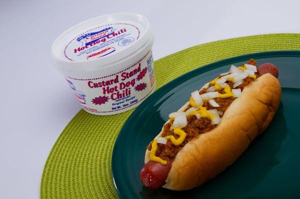 Enjoy a chili dog and buy some of our famous chili to take home!