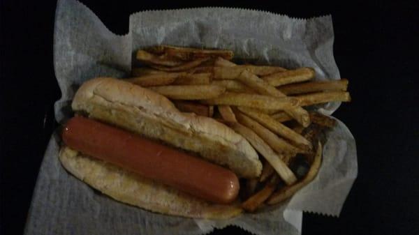 1/4 LB. HOT DOG AND FRESH HAND CUT FRIES.  $3.99