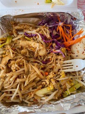 Pad Thai, but without the flavor.