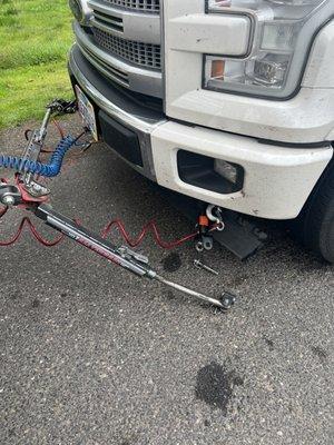 Bracket came loose and bent tow bar