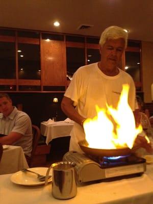 Table side Lobster Chantilly- Awesome!! From Osteria Fraschetti