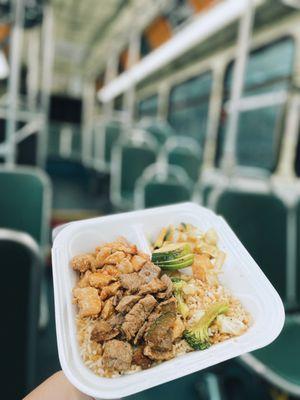 Hibachi Chicken and Steak Combo on the Hopper Trolley