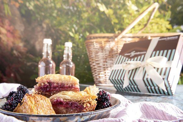 Blackberry Walnut Baklava. (This flavor is seasonal.)