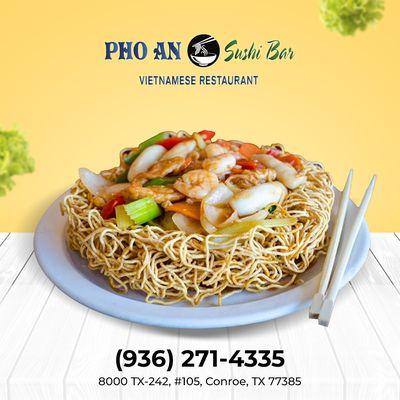 Tired of eating at restaurants with poor service? 
Dine at Pho An & Sushi Bar where we provide quality service and a wide range of delic