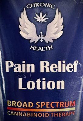 This is a topical lotion with THC/CBD, and is made by Chronic Health.