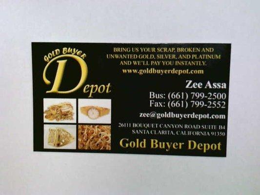 Gold buyer depot