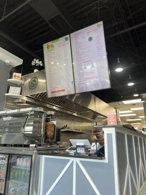 Menu and kitchen