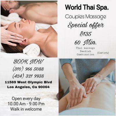 Offer for couples massage book now