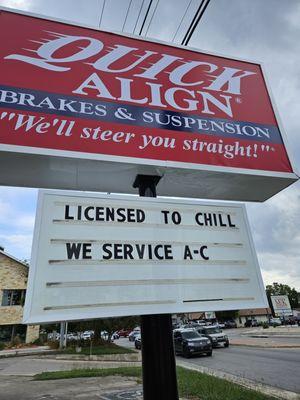 QuickAlign has amazingly talented ASE certified A/C technicians who work on all kinds of car AC and air conditioning