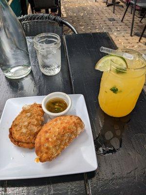 Veggie and Beef Empanadas - get them, and use the sauce!