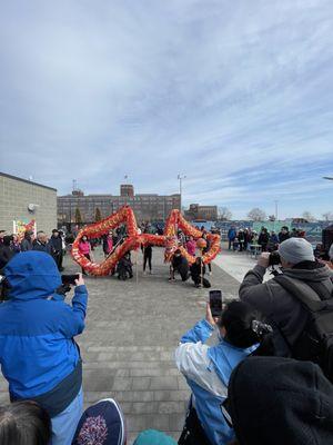 Lunar New Year event at Valade Park - dragon parade!