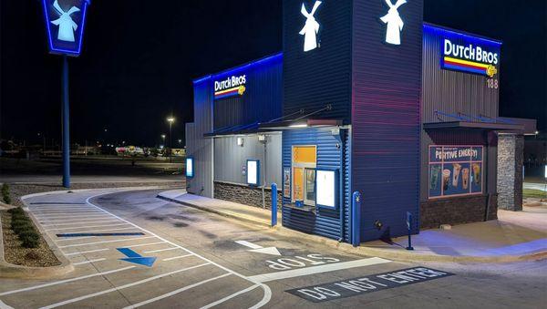 Parking Lot Painting for Dutch Bros in Shawnee, OK