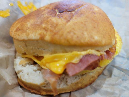 Bacon breakfast sandwich