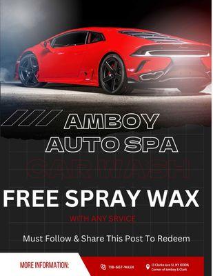 Staten Island #1 hand Carwash & detail center          Free SPRAY WAX w/ any service!