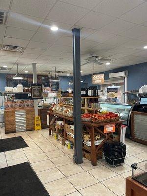 Deli area fresh fruits