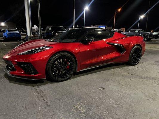 New Variant C8 corvette wheels installed, blacked out roof was done previously, PPF installed at purchase last year.