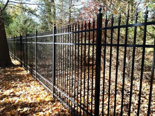 Black Aluminum Fence with Finials